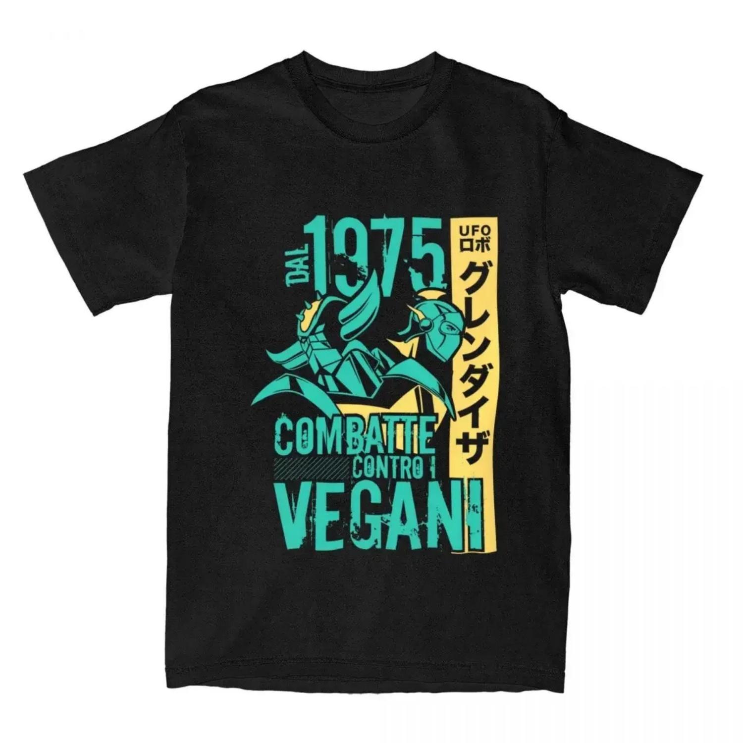 

1975 UFO Robot T Shirt for Men Women Round Neck Pure Cotton Goldorak Robots Tshirt Tee Party Clothing XXXXXL чорний