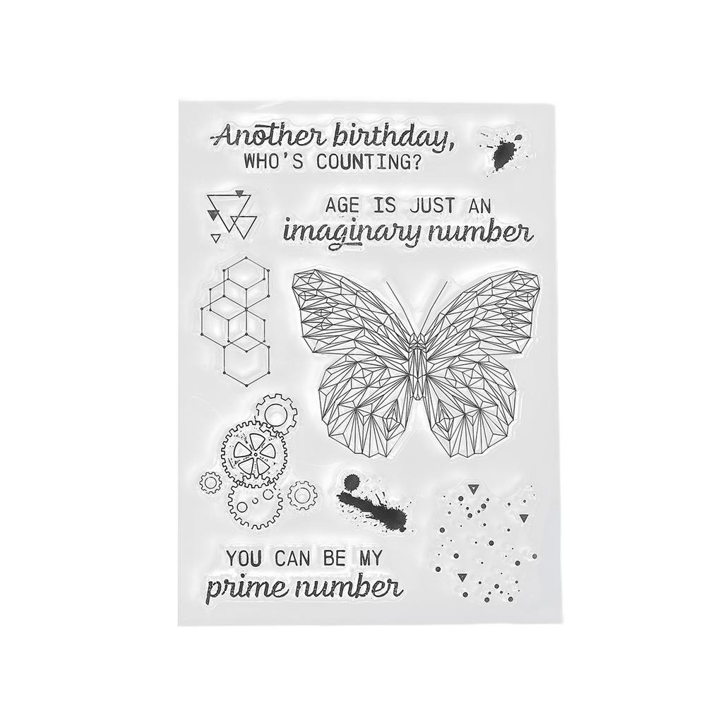 2Pcs Clear Stamp Set  Clear Imprint Healthy Nonirritating Recyclable Practical Transparent Stamps