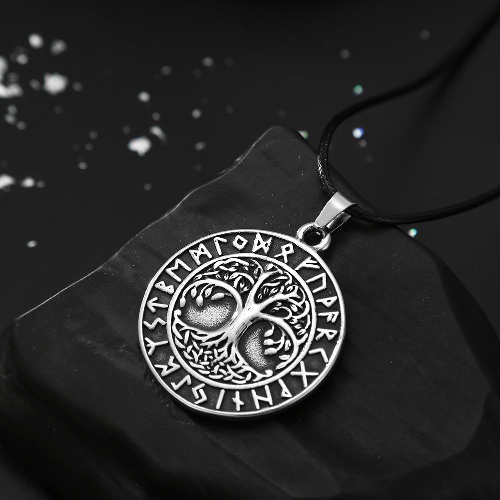 Viking Rune Tree of Life Alloy Pendant Necklace одного кулона