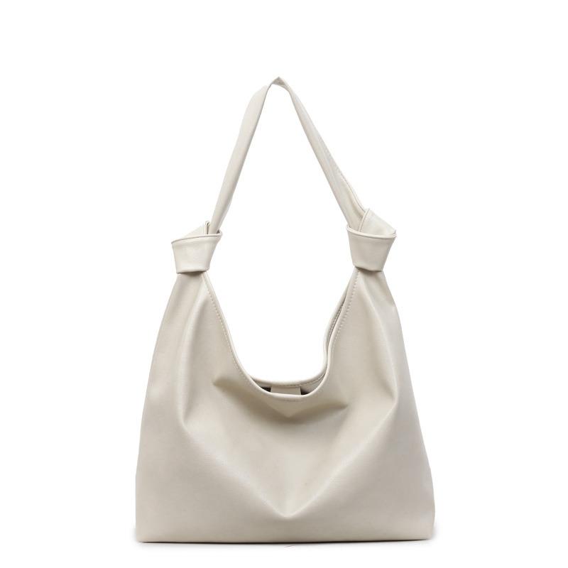 Tote bag women's lazy wind large-capacity bag women's new simple design commuter versatile soft leather shoulder bag