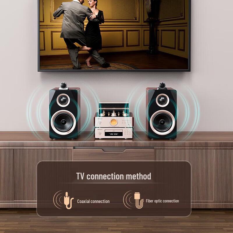 Sansui N1 HiFi Tube Amplifier CD Player & Bluetooth Speaker System CN Plug (adapter Included)