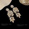 Silver Needle Diamond Flower Wheat Earrings European and American Heavy Industry Light Luxury Temperament Earrings Fashion Versatile Earrings