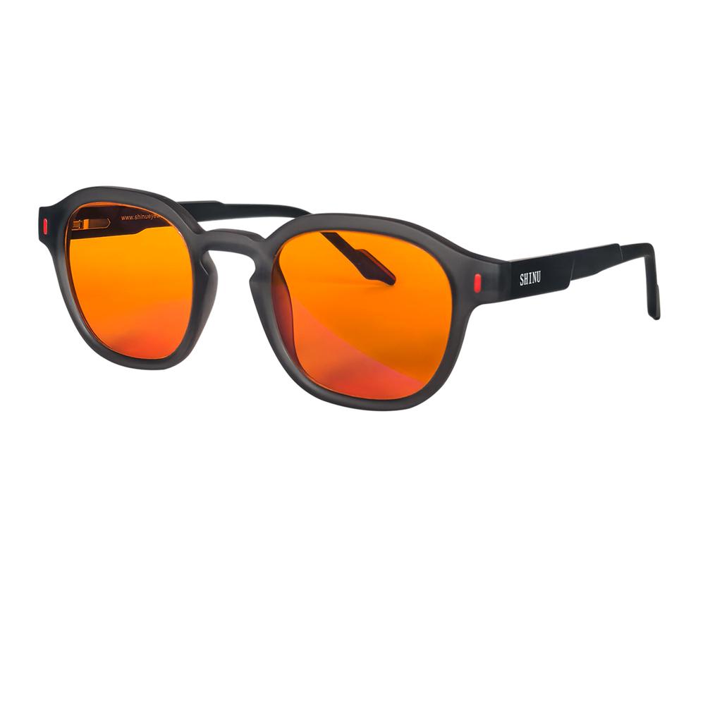 Shinu Blaulichtfilterbrille Für Computer Telefon Arbeitsbrille Für Männer Orange Gläser Gaming-Brille