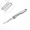 Mini Folding Knife with 10pcs Replacement Blades Titanium Alloy Pocket Knife Keychain Multitool Bottle Opener Unboxing Survival