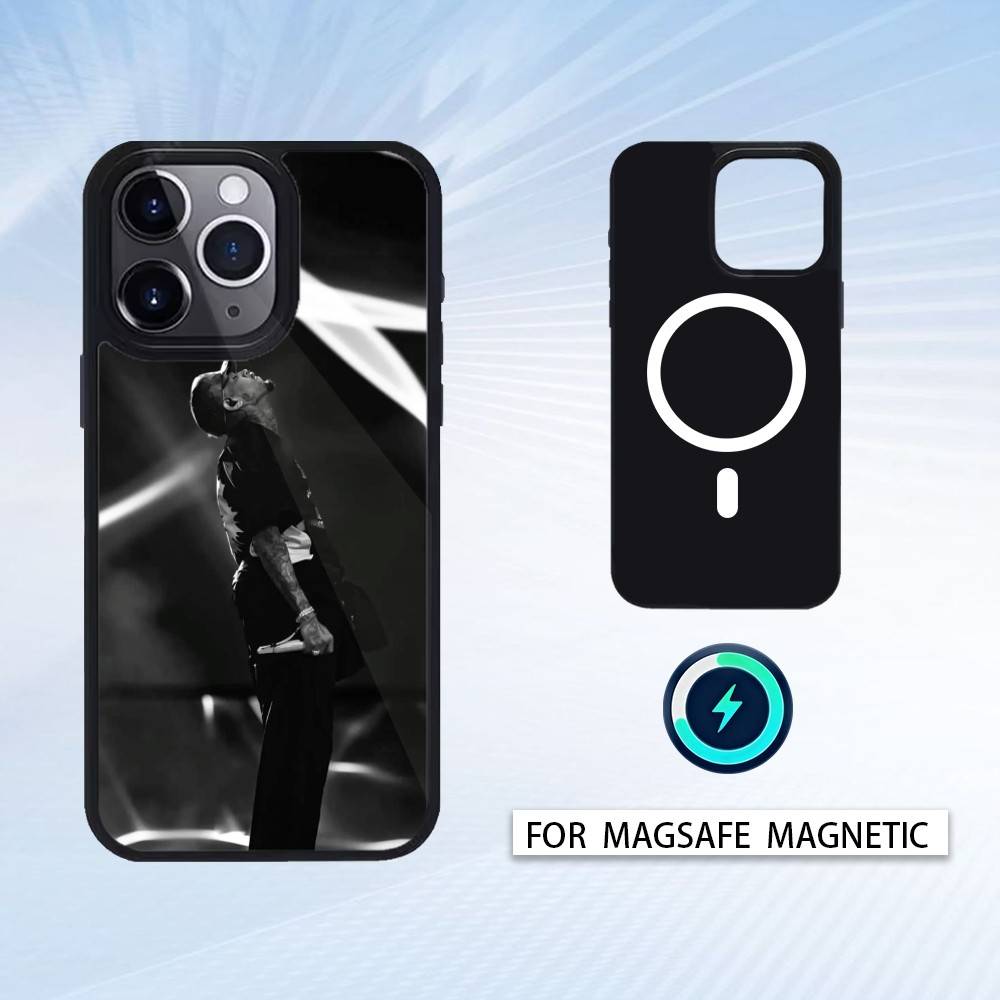 Chris Brown American Rapper Phone Case For iPhone 17,16,15,14,13,12,Pro,Max For Magsafe Magnetic Wireless Charging