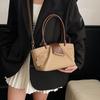 Stylish Korean Chic PU Tote Bag Women Soft Medium Size Crossbody Shoulder With Zip Interior Pockets