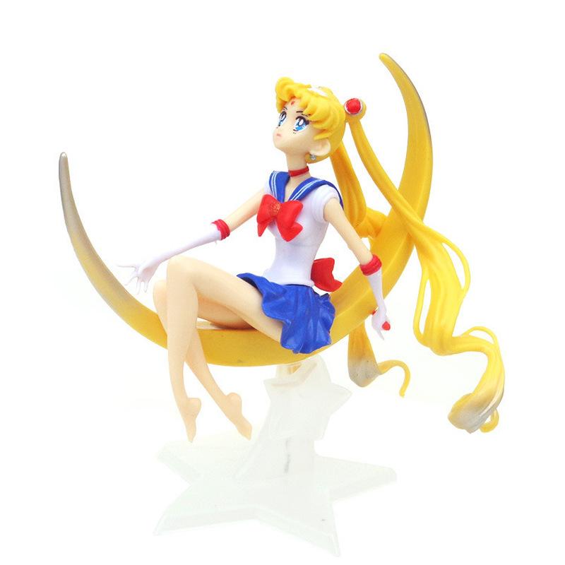 Sailor Moon Anime Figurines - Tsukino Usagi (Sailor Moon) Collectible Models & Cake Topper Decorations Anime Model