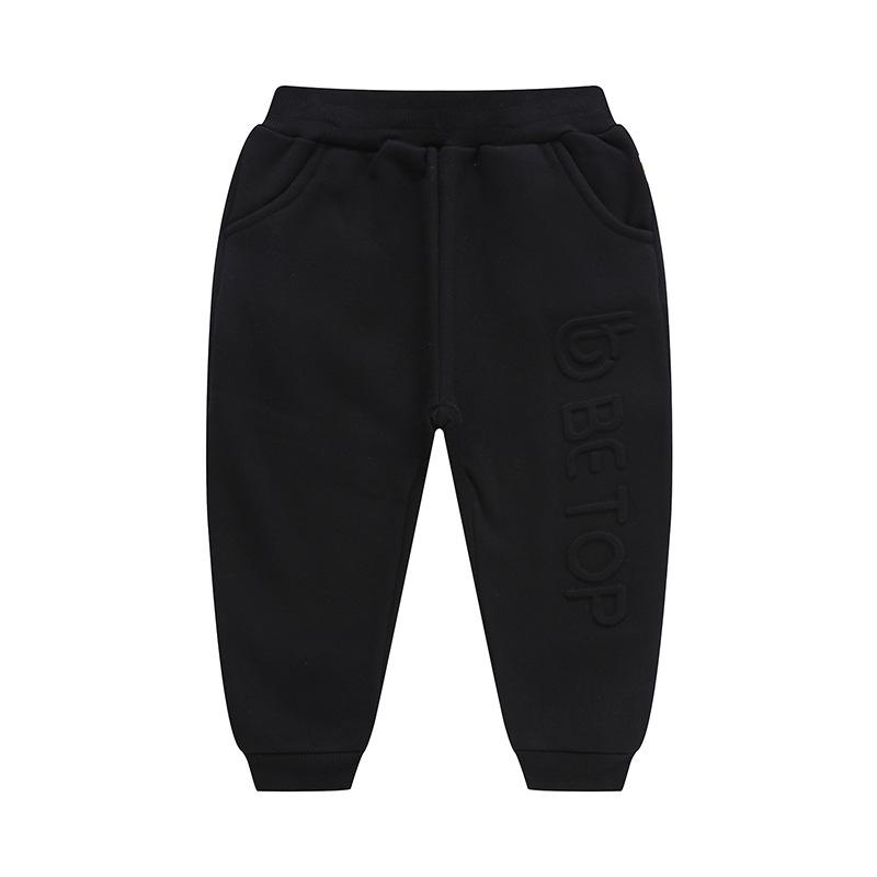 

Top Kids Autumn/Winter 3D Letter Sweatpants with Velvet for Boys 120cm