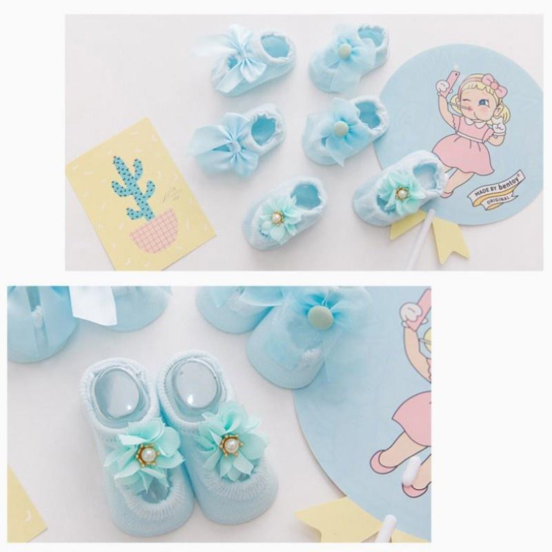 Barn Bebis Spetsrosett Bomull Ihåliga Båtsockor Golv Nyfödd Bebisflickor Strumpor