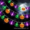 Halloween LED String Lights - Pumpkin, Spider, Ghost, Horror Decor, Marigold Colored Small Lights