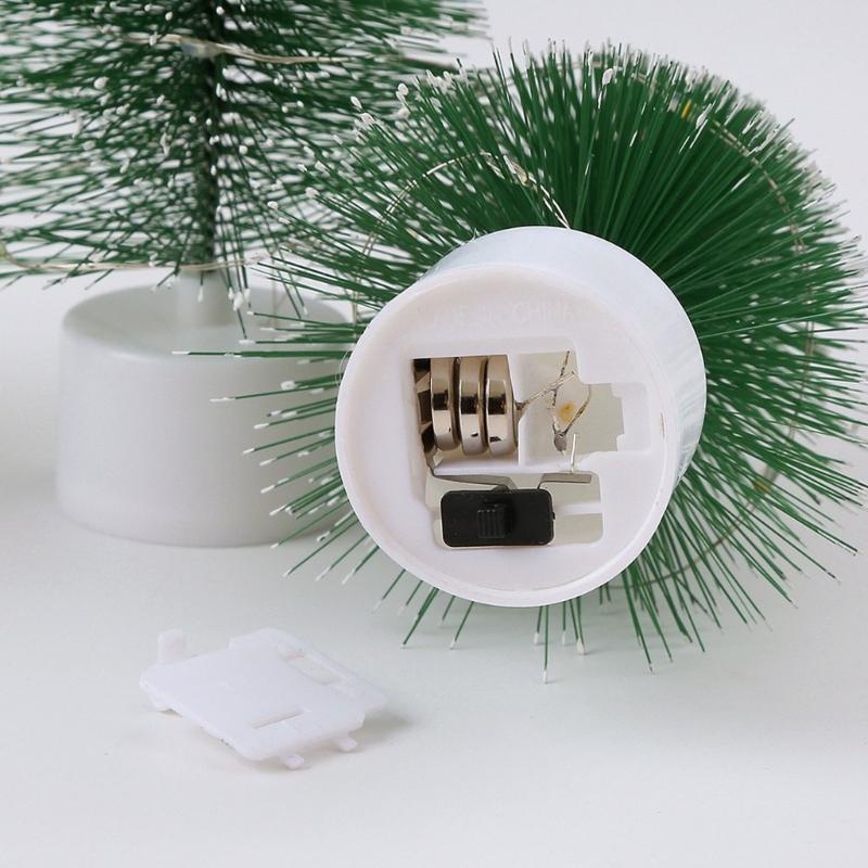 Tabletop Christmas Tree Mini Artificial Christmas Tree with LED Multicolor String Lights for Holiday Home School Office