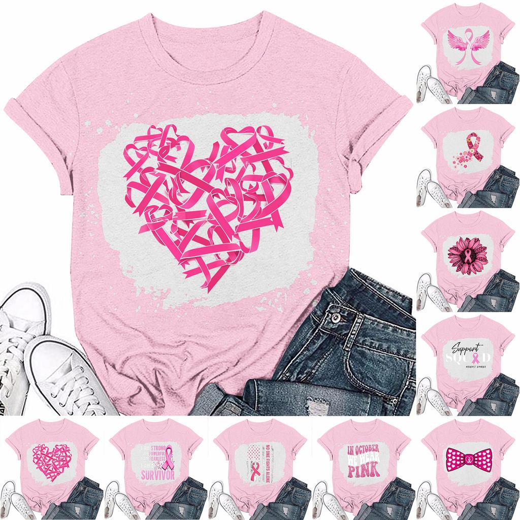 Dame Brystsløyfe Trykt Casual Kort Erm