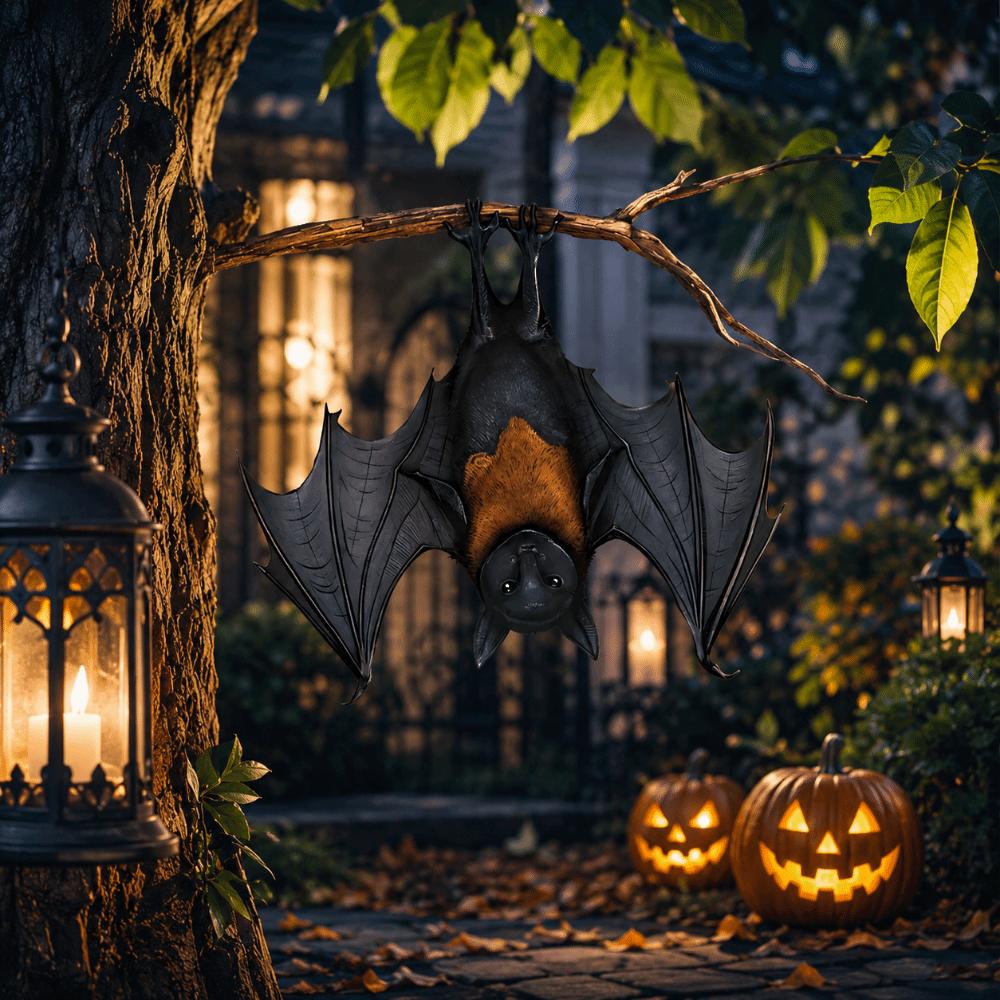 Simulation Animal Bat Decorative Plate Iron Bat Pendant Home Decoration Party Supplies