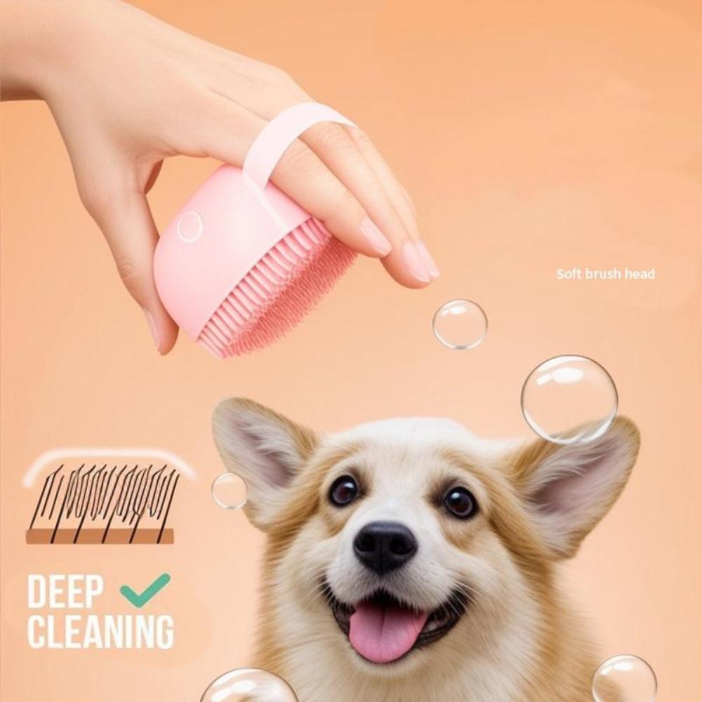1PC Pet Bath Brush Shampoo Massage Brush Soft Silicone Puppy Cat Comb Pet Dog Cleaning Brush for Dog Cat Shower Grooming Tool
