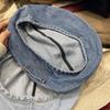 Cowboy Beret Female Summer Show Face Small Wash Do Old Versatile Literary Retro Octagonal Hat Big Head Circumference Hat