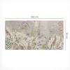 Protective Decorative Mat for Office Desk Plant Pattern Vintage 100X50 Cm