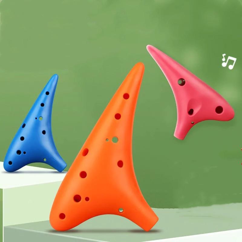 1 Stück 12-Loch Okarina Harz Kunststoff Alt C Stimmung Okarina Neu 12-Loch Mehrfarbige Flöte Erwachsenen Kinderinstrument