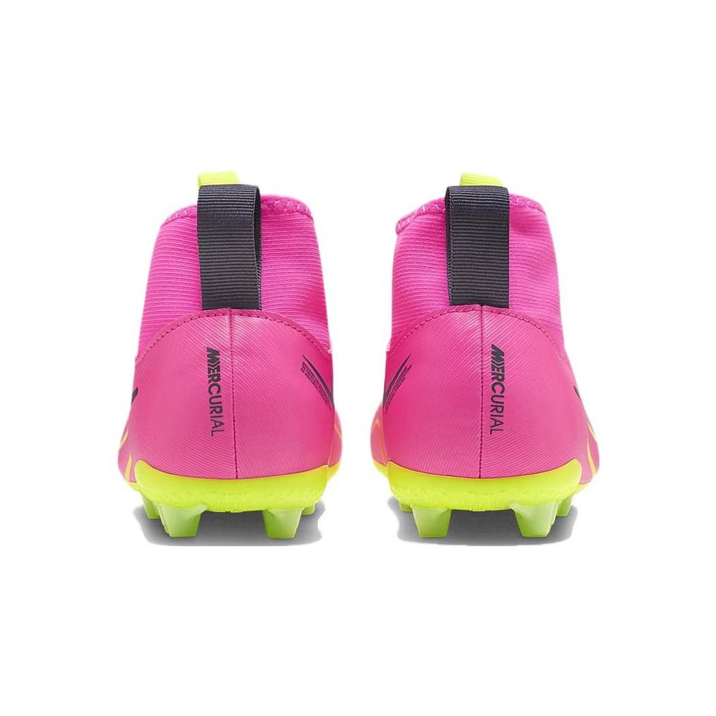 Nike Scarpe da Calcio Mercurial Superfly 9 Academy AG Erba Artificiale Mid-Top Bambini Sneaker Rosa Giallo DJ5613-605