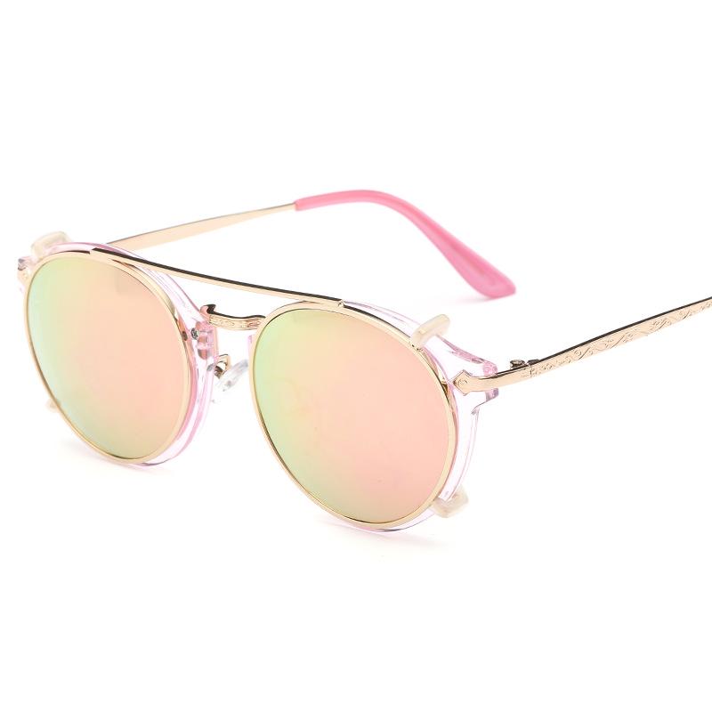 Hengxin 2025 Punk Retro Clip-on Sunglasses - Unisex Trendy Design