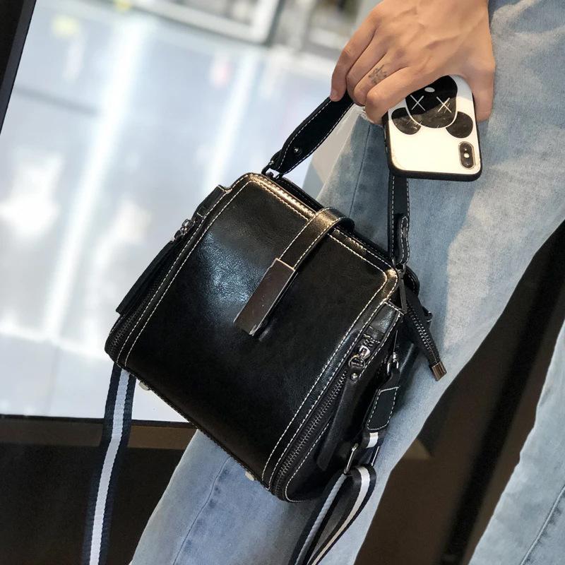 Genuine Leather Women's Shoulder Bag Vintage Luxury Designer Women Handbags Fashion Cowhide High Quality Crossbody Bags