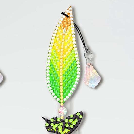 1 Set Diamond Painting Bookmark Bright Color Feather Butterfly Shape Elegant Page Markings