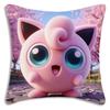 Pillow Covers Cartoon Cute Pokmons Jigglypuffs Sofa Decorative Home Double-Sided Printing Short Plush Cute Cushion Cover