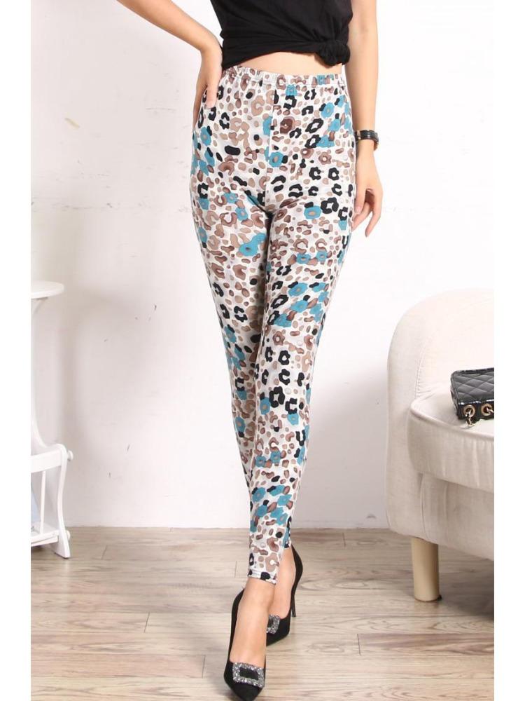 Leggings Skinny Leopardati Vita Alta Comodi ed Eleganti Vendita Calda Elasticizzati da Donna