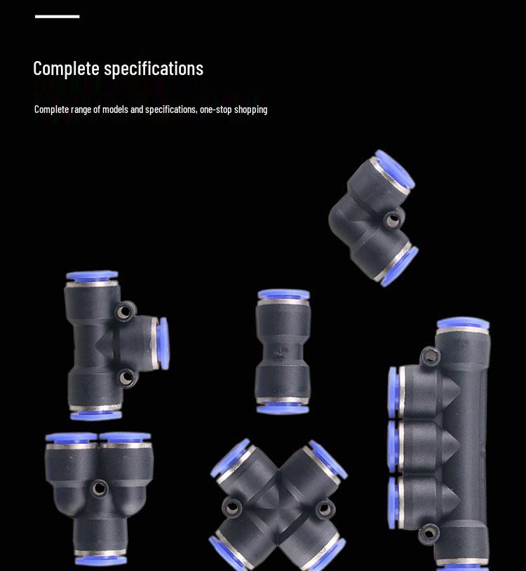 Plastic Pneumatic T- and Y-Type Quick Connect Tube Fittings