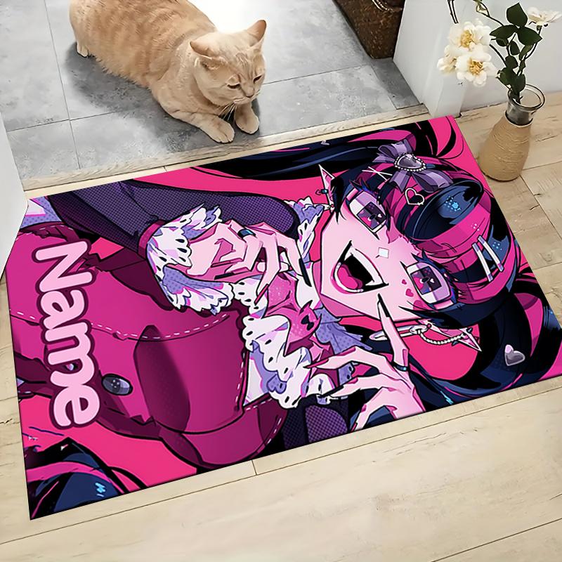 Custom Name Vampire Gothic Fantasy Art Carpet Rug Customizable Soft Washable Anti-Slip Home Living Room Sofa Mats Personalized Rug. 0909405