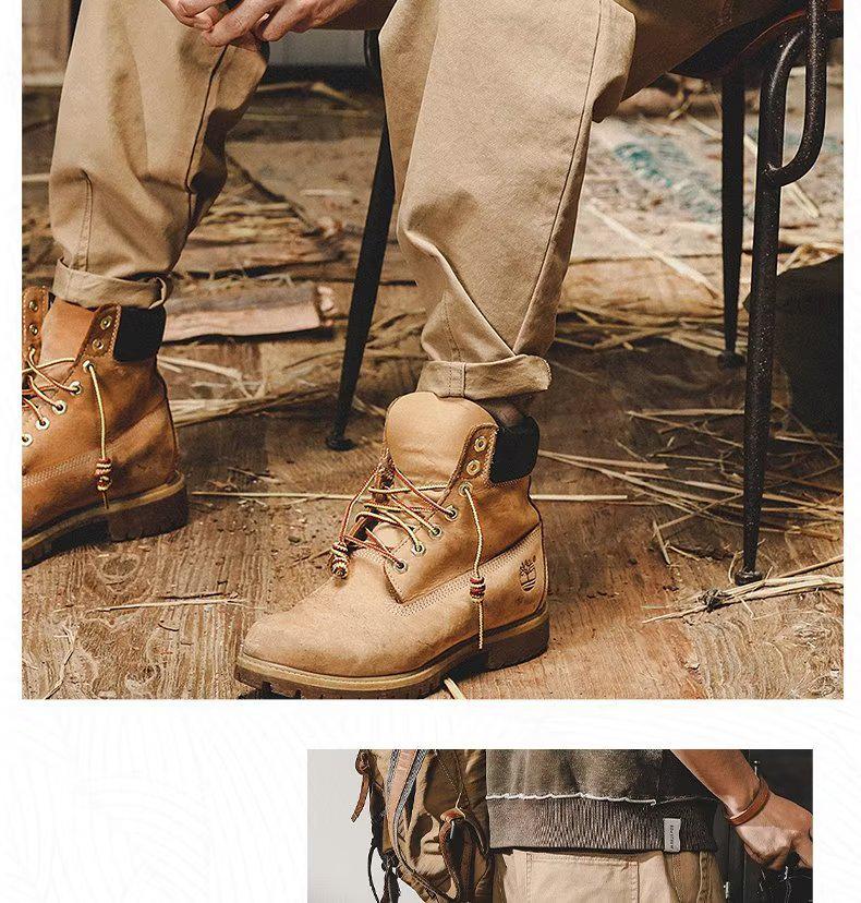 Men’s Trendy Retro Lumberjack Cuffed Pants - Loose, Straight, Casual Workwear for Spring and Autumn.