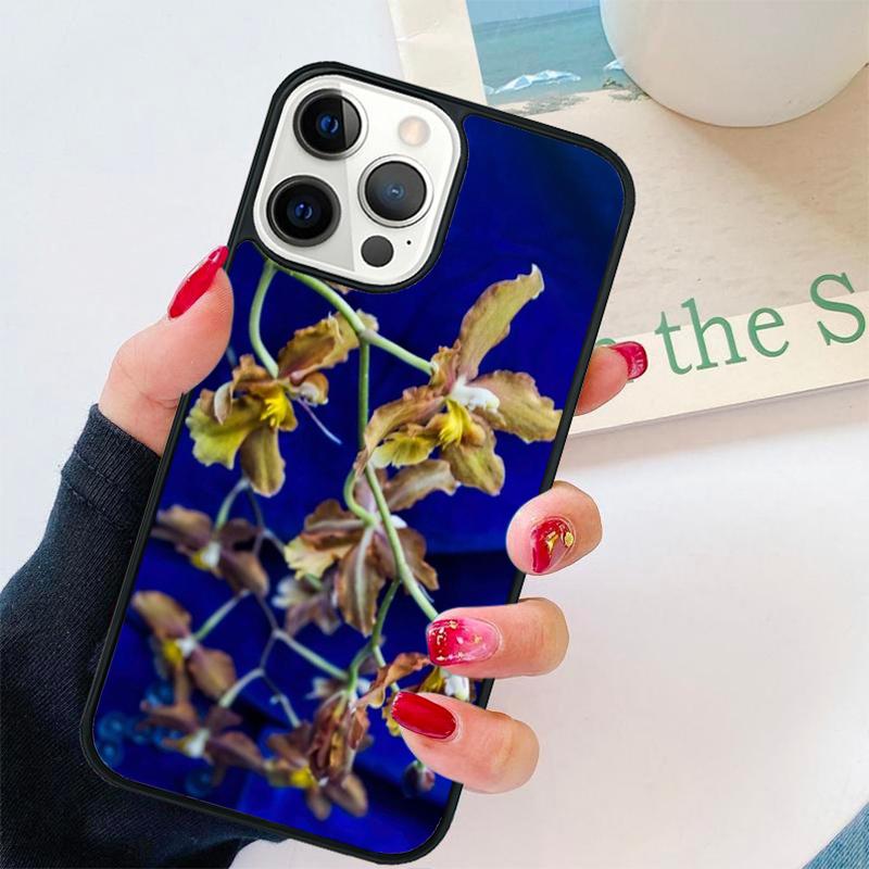 Orchid Flowers Colorful Phone Case For iPhone 17 Air 16 pro max 15 14 plus 12 13 Soft Bumper Shell Cover coque