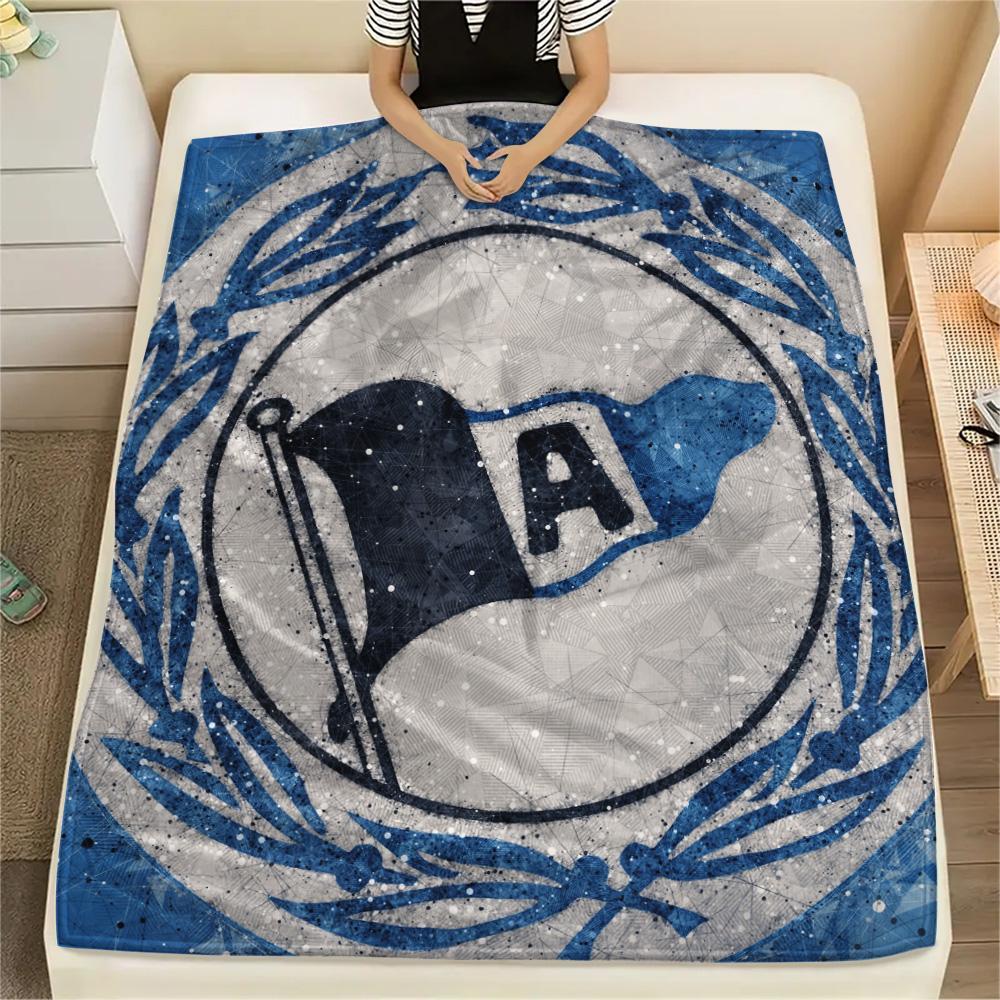 Племенной плед DSC Arminia Bielefeld, Высококачественный, Удобный для всех сезонов, Декор для дома, Тепло и Уют 150cm x 200cm