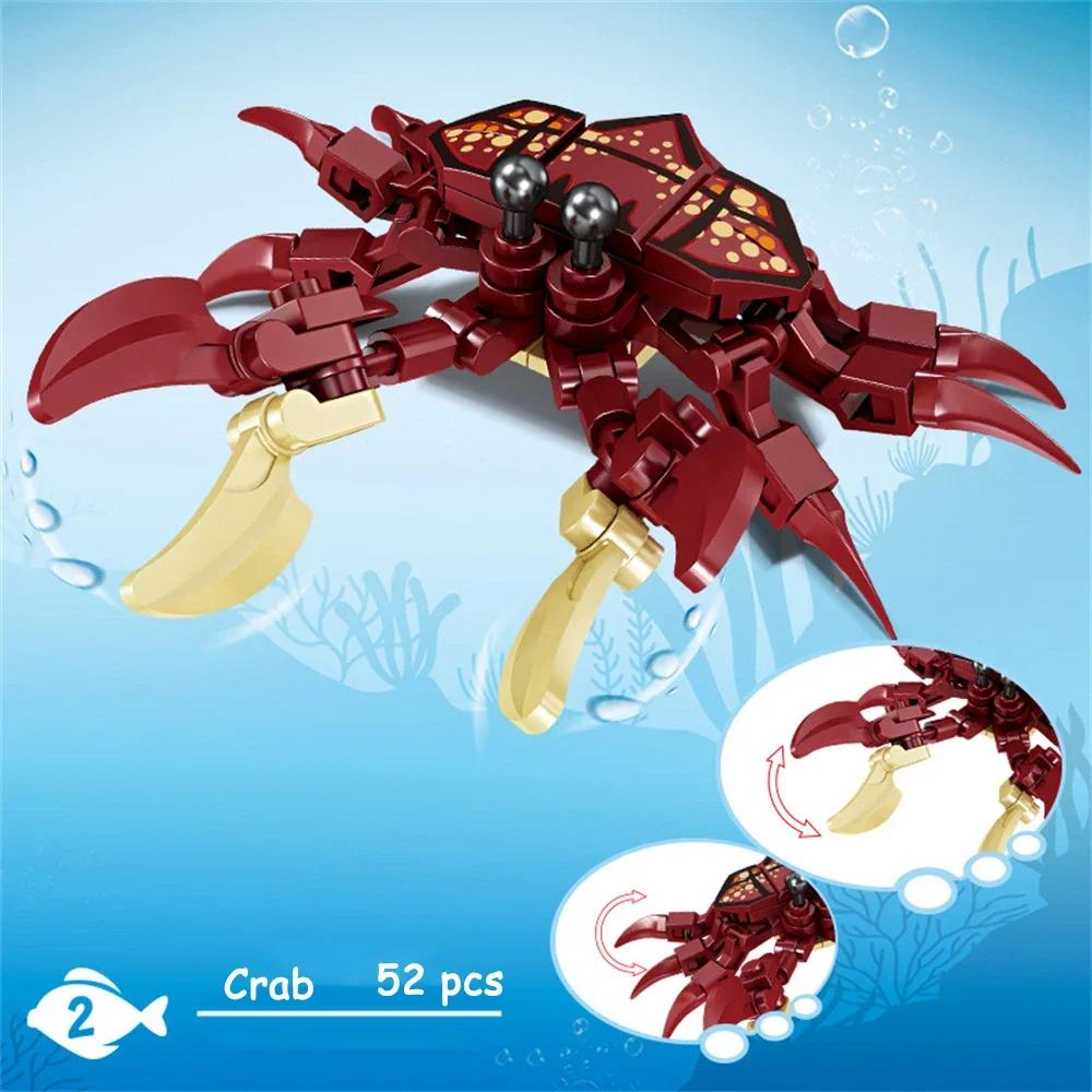 Knew Built Seahorse Ocean World Building Blocks Toys Perfect for Kids Engaging Underwater Adventure with Various Marine Animals