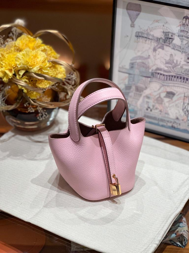 Lammwolle Mini14 Halbhandgefertigte Leder Handheld Bucket Bag Importiertes TC Rindsleder Handtrage Mode Damen Tasche