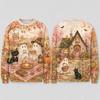 New Autumn 2026 Skeleton Surfing Motel Hoodie Men's Halloween Printed Polyester Round Neck Long Sleeve Horror Street Leisure