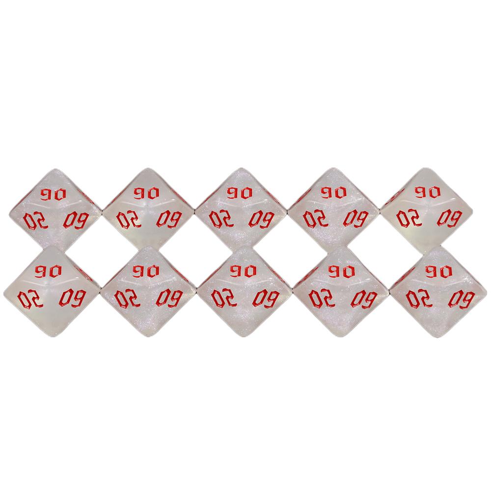 D10(00-90) Dice Set 10PCS for DND 10 Sided Dice Multi-sided Games Dices Desktop Polyhedral Set ,for Role Playing Game