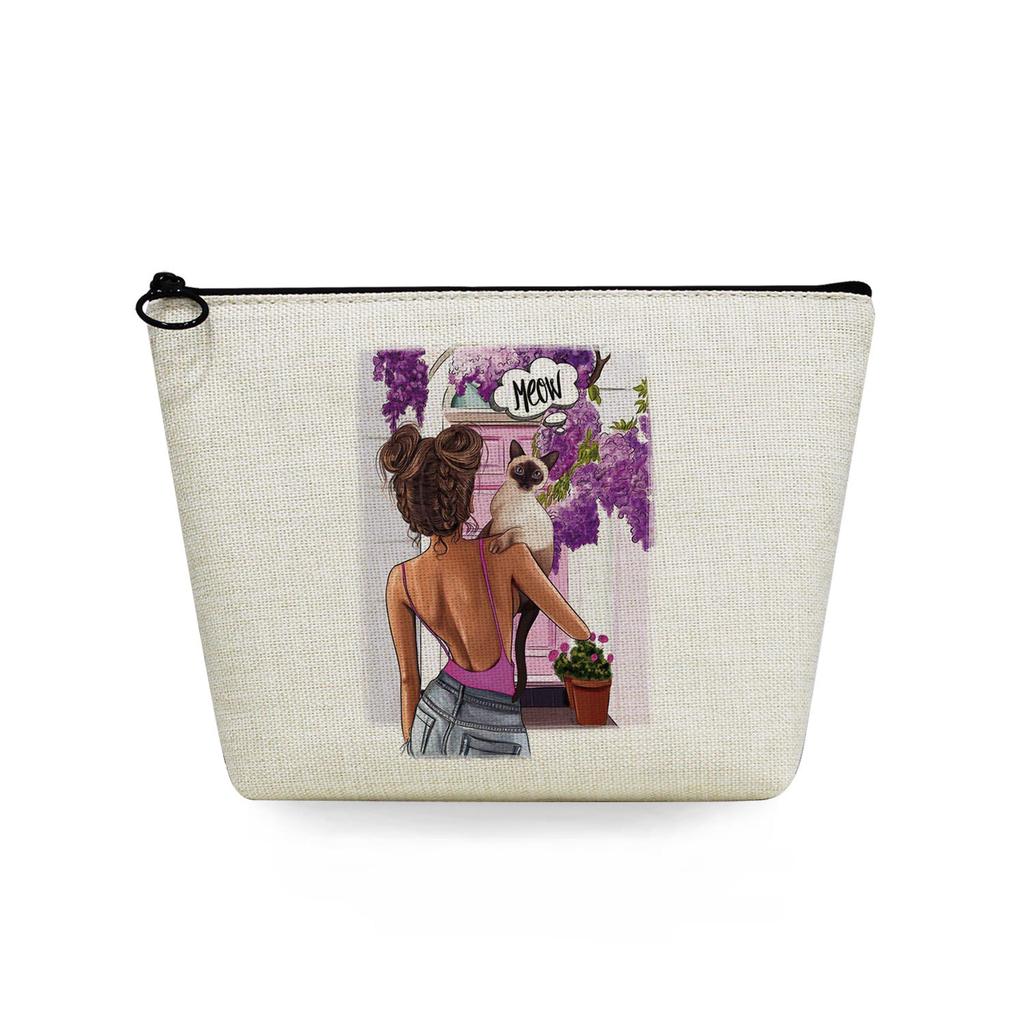 Women Sisters Print Cosmetic Bag Toiletries Organize Travel Storage Case 6726