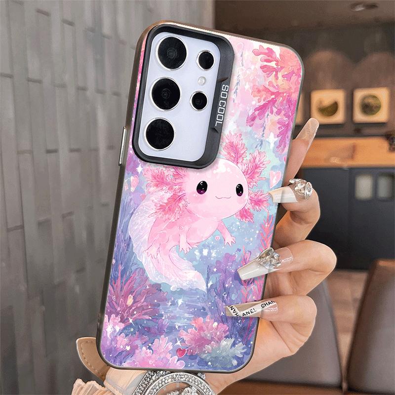 Axolotl Cartoon Süß Weiche Handyhülle für Samsung A17 A16 A15 A14 A13 A57 A56 A55 A54 A53 A37 A36 A35 A34 A33 A26 A25 A24 A23 A52