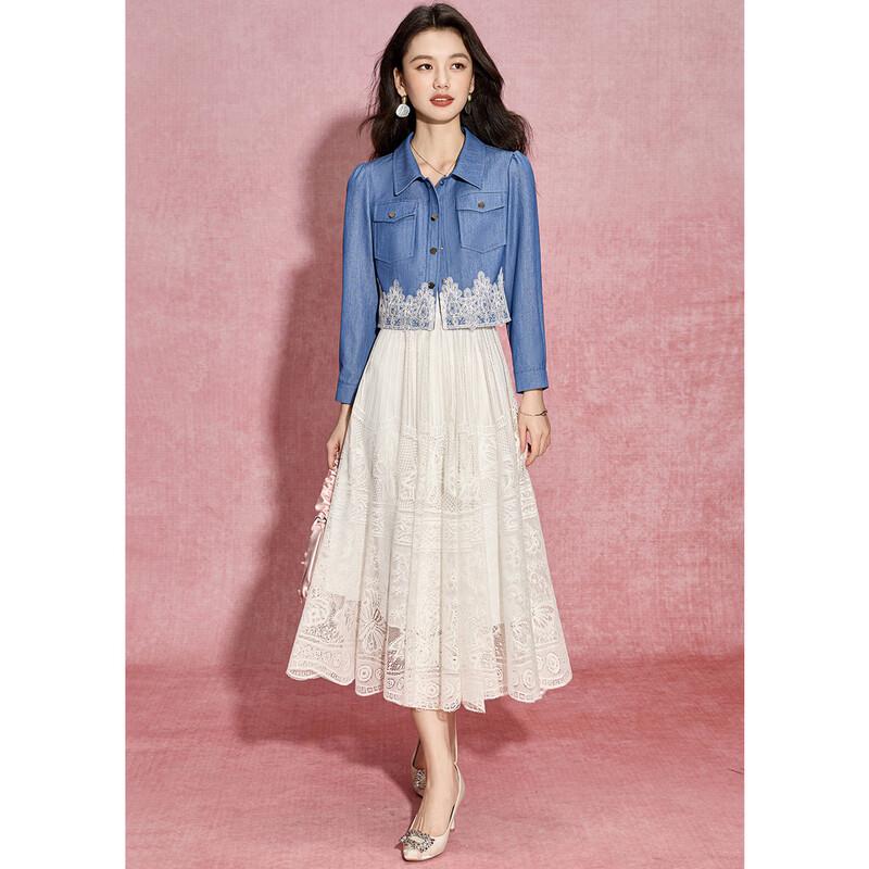 Elegant Lace Two-Piece Dress Set XL