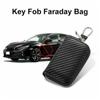 Keyless Zipper Bag PU Signal Blocker Case Faraday Cage RFID Blocking Bag Car Key Signal Shielding