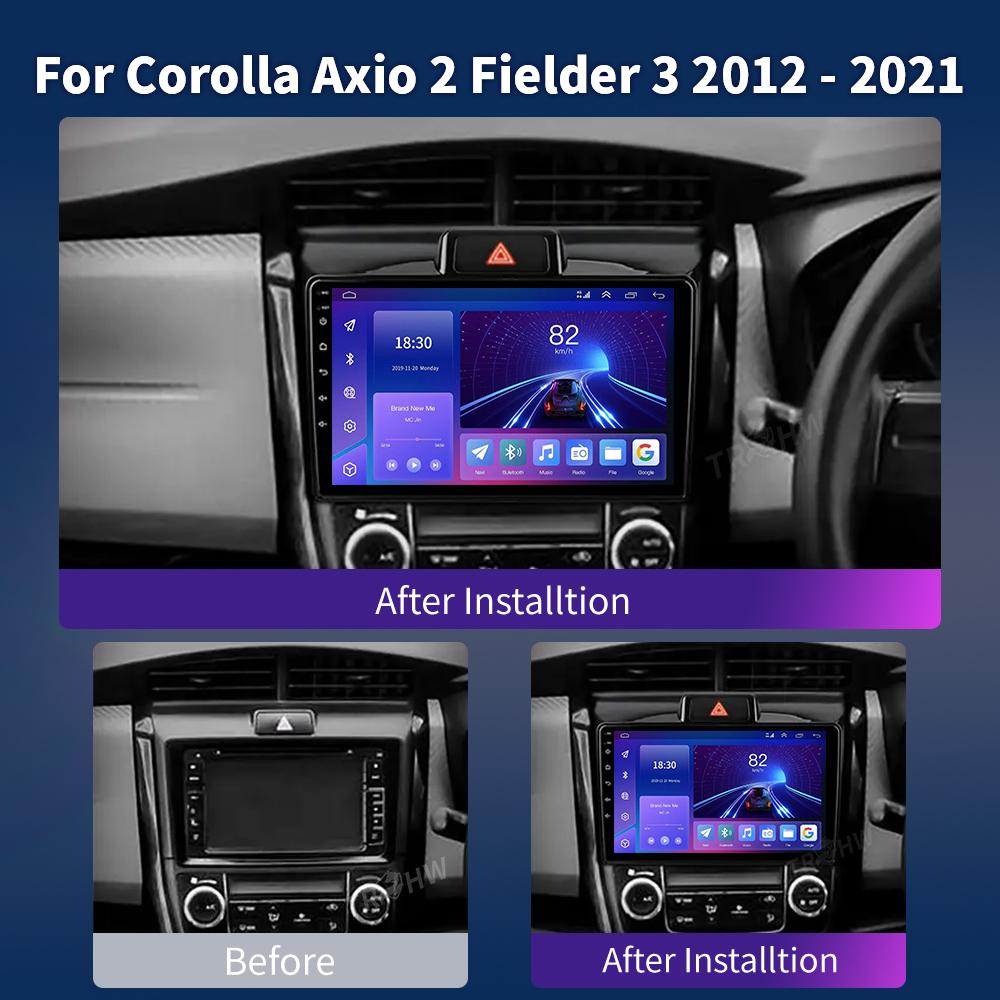Para Toyota Corolla Axio 2 Fielder 3 E160 2012 - 2021 Rádio automotivo Multimídia Video Player Navegação estéreo GPS Android