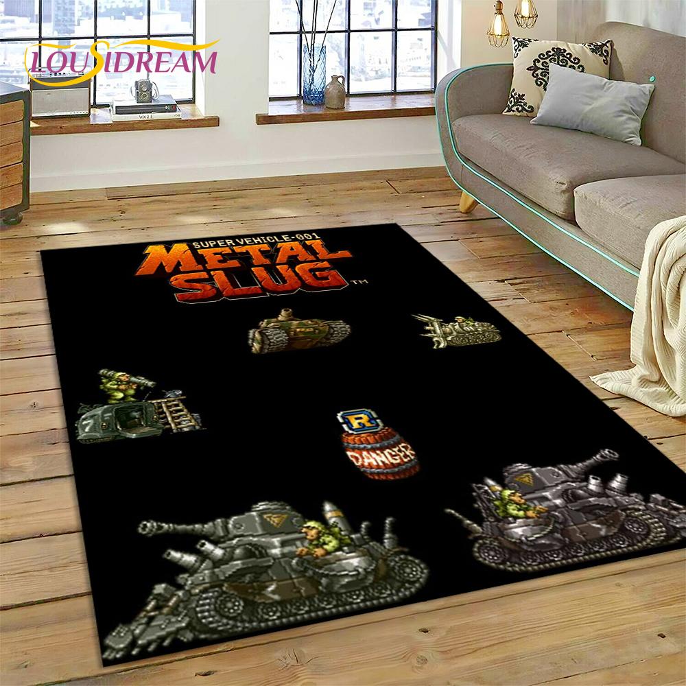 Metal Slug Retro Game Cartoon Customized Rug Carpet for Living Room Bedroom Decor,Non-slip Decoration for Sofa Doormat Gift Kid