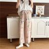 Cotton and Silk Pajama Pants Women's Summer Thin High-waisted Wide-leg Pants Spring and Autumn Large Size Loose Straight Casual Trousers Mopping Pants