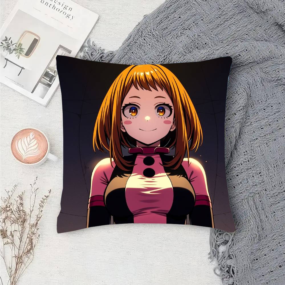 Ochaco Uraraka Anime My Hero A-Academia Pillow Case Sofa Cushion Cover Room Home Decoration