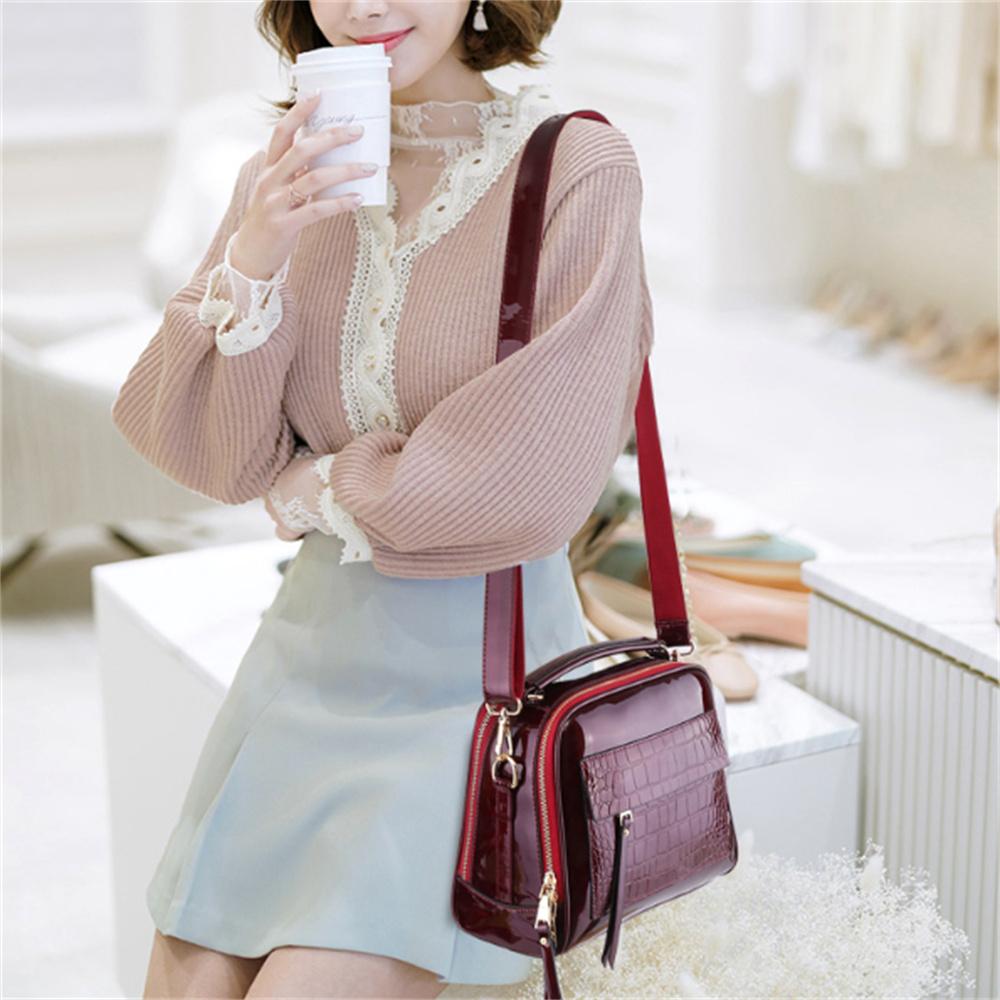 Patent Leather Fashion Women's Bag New Trendy Patent Leather Shell Bag Handbag Shoulder Crossbody Bag