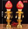 1 Pair Plastic Household Yuanbao Candlestick Simulated Candle Holder Buddha Hall Decor Temple Ornaments Pray for Auspiciousness