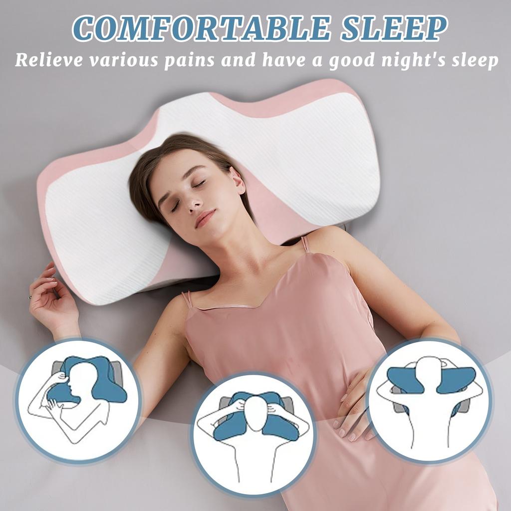 Lent, Ne s'affaisse pas, Oreiller cervical en coton à mémoire de forme, Commençant un voyage de sommeil de haute qualité