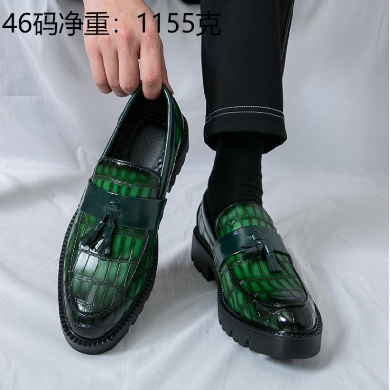 Herrenschuhe große Größe Herren Mokassins mit Fransen zum Hineinschlüpfen Businesskleid Lederschuhe Herren Außenhandel große Größe Freizeitschuhe