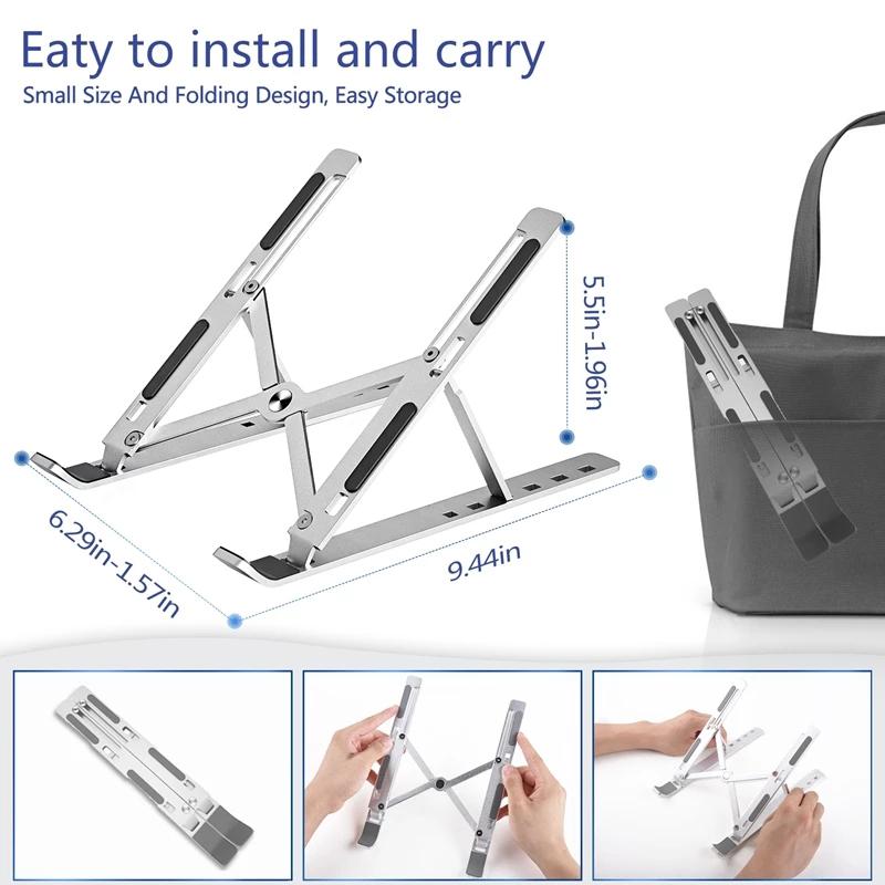 Supporto portatile per laptop Supporto regolabile per notebook Per supporto base per laptop pieghevole
