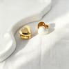 Stylish Heart-Shaped Stainless Steel Oil-Drip Earrings